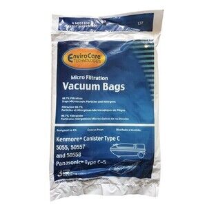 Vacuum Cleaner Bags Sears Kenmore 5055 50557 50558 Panasonic C-5 C5 3-Pack NEW